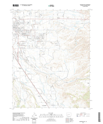 United States Geological Survey Montrose East, CO (2022, 24000-Scale) digital map