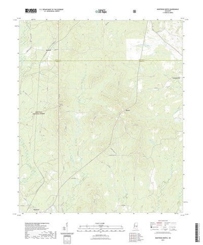 United States Geological Survey Montrose North, MS (2021, 24000-Scale) digital map