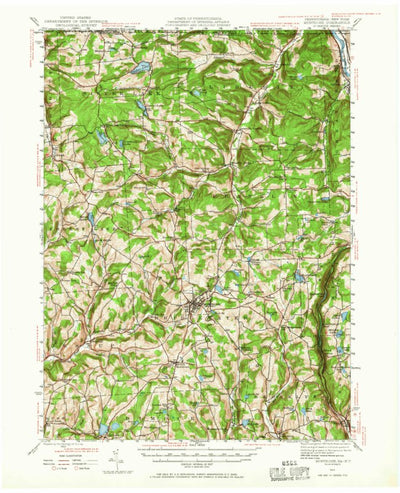 United States Geological Survey Montrose, PA-NY (1943, 62500-Scale) digital map