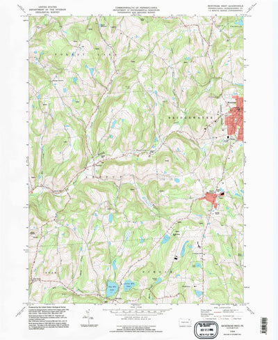 United States Geological Survey Montrose West, PA (1994, 24000-Scale) digital map