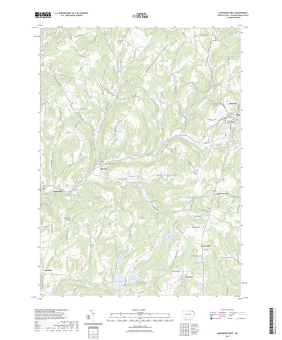 United States Geological Survey Montrose West, PA (2023, 24000-Scale) digital map