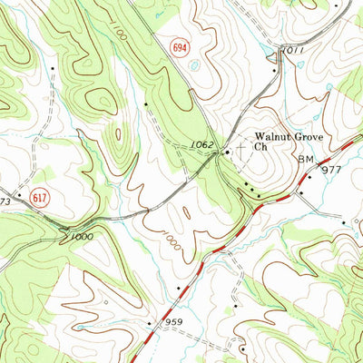 United States Geological Survey Montvale, VA (1967, 24000-Scale) digital map