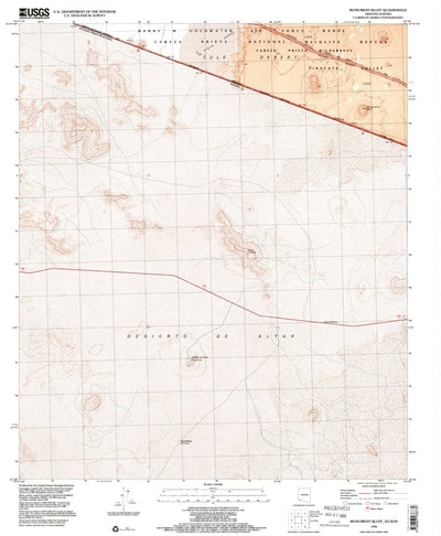 United States Geological Survey Monument Bluff, AZ (1996, 24000-Scale) digital map