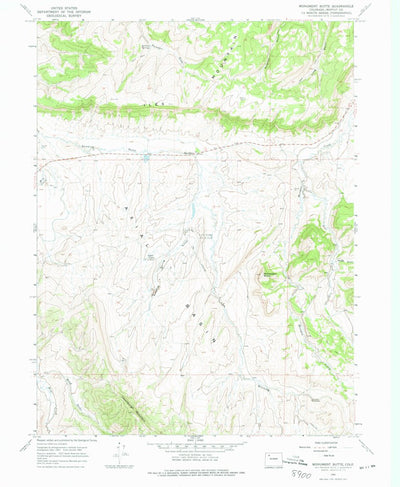United States Geological Survey Monument Butte, CO (1966, 24000-Scale) digital map