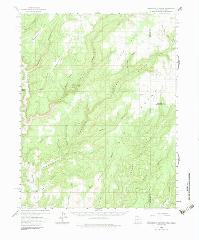United States Geological Survey Monument Canyon, UT-CO (1957, 62500-Scale) digital map