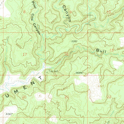 United States Geological Survey Monument Canyon, UT-CO (1957, 62500-Scale) digital map