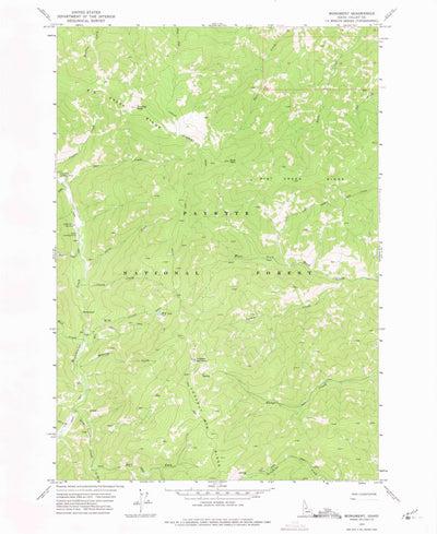 United States Geological Survey Monument, ID (1973, 24000-Scale) digital map