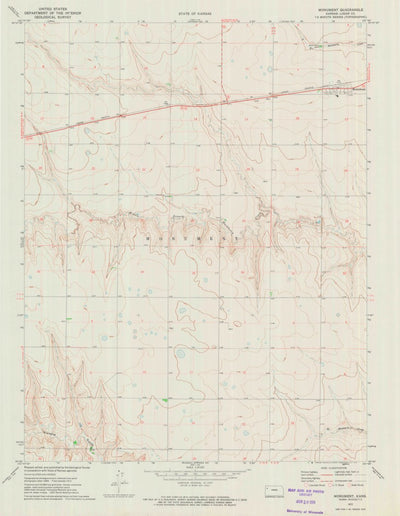 United States Geological Survey Monument, KS (1972, 24000-Scale) digital map