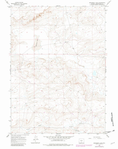 United States Geological Survey Monument Lake, WY (1966, 24000-Scale) digital map