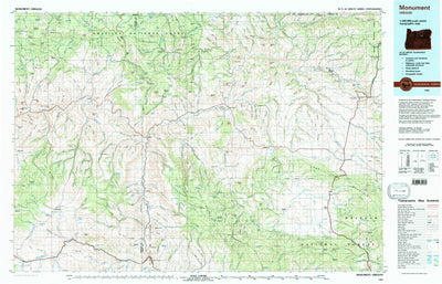 United States Geological Survey Monument, OR (1980, 100000-Scale) digital map