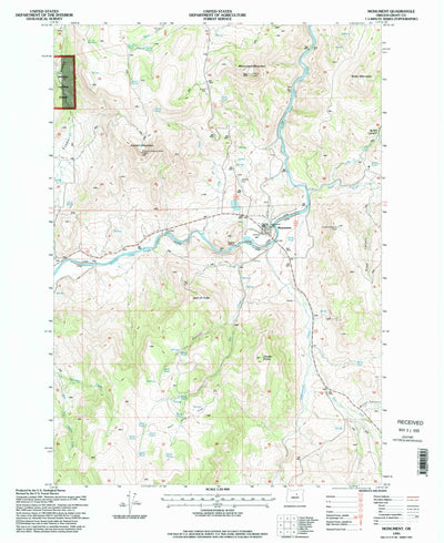 United States Geological Survey Monument, OR (1995, 24000-Scale) digital map