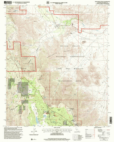 United States Geological Survey Monument Peak, CA (1997, 24000-Scale) digital map