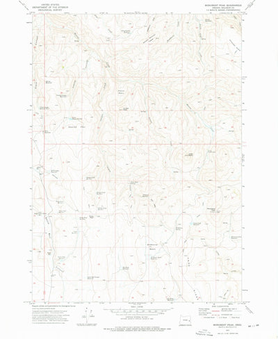 United States Geological Survey Monument Peak, OR (1972, 24000-Scale) digital map