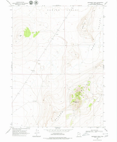 United States Geological Survey Monument Peak, UT (1968, 24000-Scale) digital map