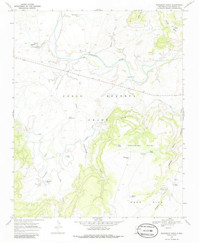 United States Geological Survey Monument Point, NM (1967, 24000-Scale) digital map