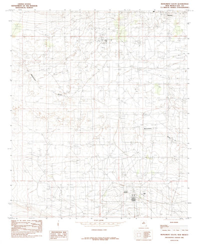 United States Geological Survey Monument South, NM (1985, 24000-Scale) digital map