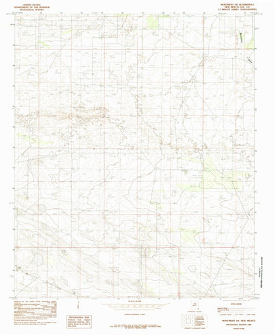 United States Geological Survey Monument SW, NM (1985, 24000-Scale) digital map