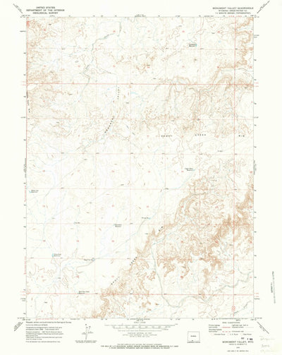 United States Geological Survey Monument Valley, WY (1970, 24000-Scale) digital map