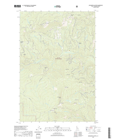 United States Geological Survey Monumental Buttes, ID (2020, 24000-Scale) digital map