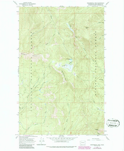 United States Geological Survey Monumental Mountain, WA (1967, 24000-Scale) digital map