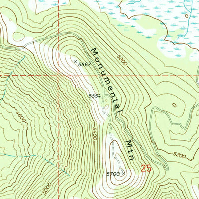 United States Geological Survey Monumental Mountain, WA (1967, 24000-Scale) digital map