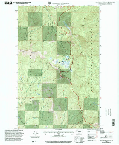 United States Geological Survey Monumental Mountain, WA (1996, 24000-Scale) digital map