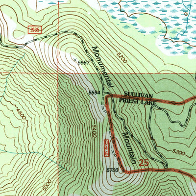 United States Geological Survey Monumental Mountain, WA (1996, 24000-Scale) digital map