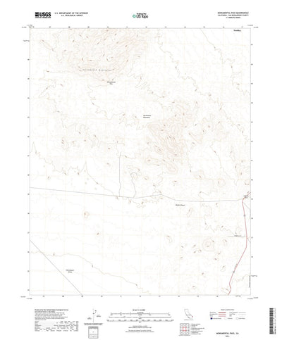 United States Geological Survey Monumental Pass, CA (2021, 24000-Scale) digital map