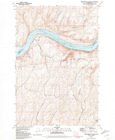 United States Geological Survey Monumental Rock, WA (1981, 24000-Scale) digital map
