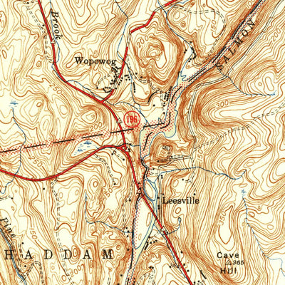United States Geological Survey Moodus, CT (1946, 31680-Scale) digital map
