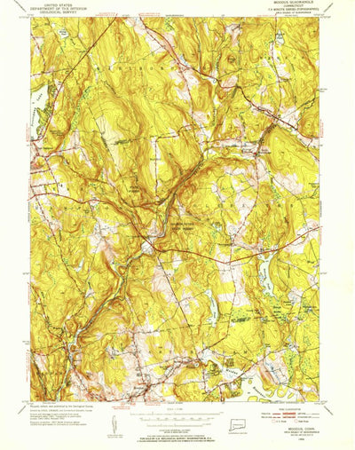 United States Geological Survey Moodus, CT (1952, 31680-Scale) digital map