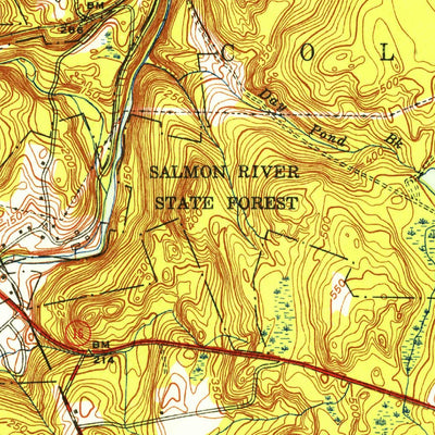United States Geological Survey Moodus, CT (1952, 31680-Scale) digital map