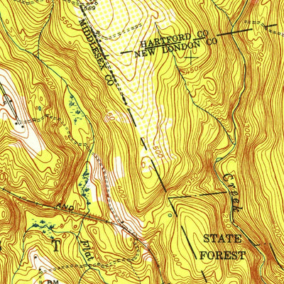United States Geological Survey Moodus, CT (1952, 31680-Scale) digital map