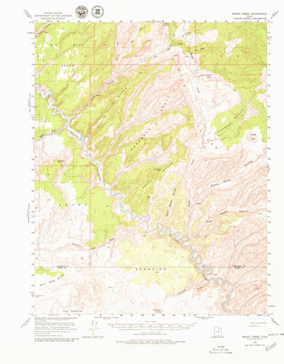 United States Geological Survey Moody Creek, UT (1953, 62500-Scale) digital map