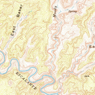 United States Geological Survey Moody Creek, UT (1953, 62500-Scale) digital map