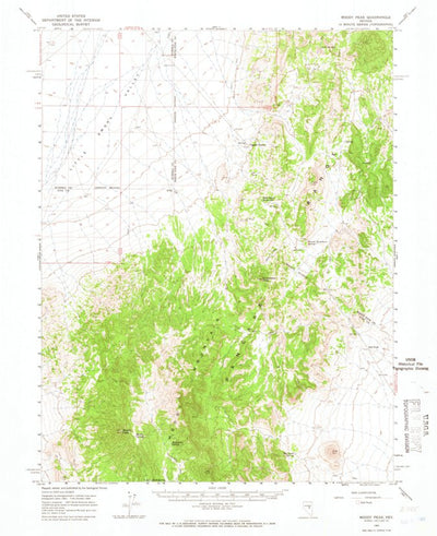 United States Geological Survey Moody Peak, NV (1964, 62500-Scale) digital map