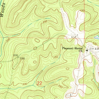 United States Geological Survey Moodys Crossroads, AL (1971, 24000-Scale) digital map