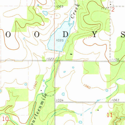 United States Geological Survey Moodys, OK (1972, 24000-Scale) digital map