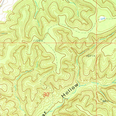 United States Geological Survey Moodys, OK (1972, 24000-Scale) digital map