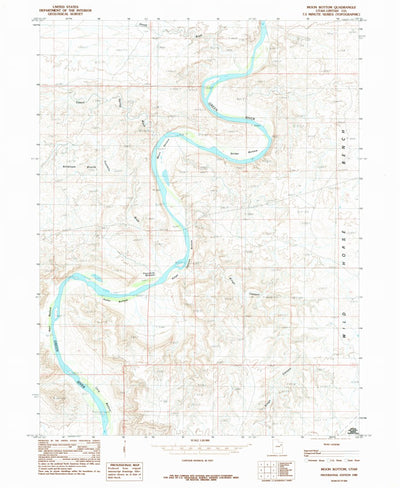 United States Geological Survey Moon Bottom, UT (1985, 24000-Scale) digital map
