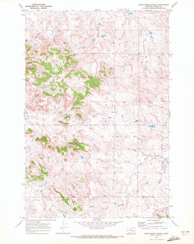 United States Geological Survey Moon Creek School, MT (1969, 24000-Scale) digital map