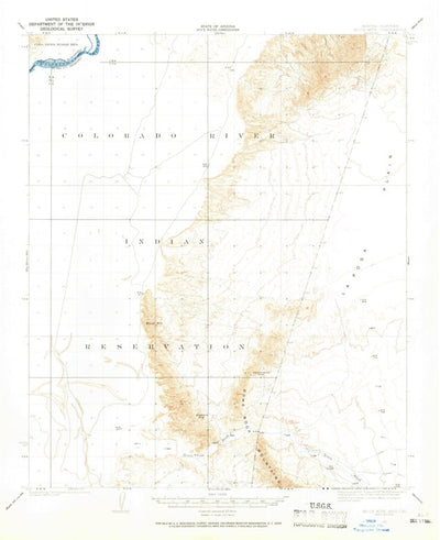 United States Geological Survey Moon Mountain, AZ-CA (1931, 62500-Scale) digital map