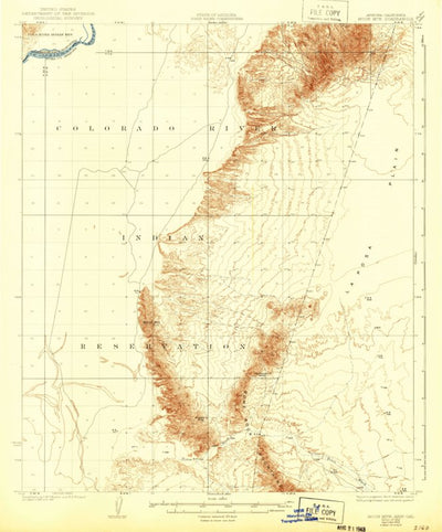 United States Geological Survey Moon Mountain, AZ-CA (1932, 62500-Scale) digital map