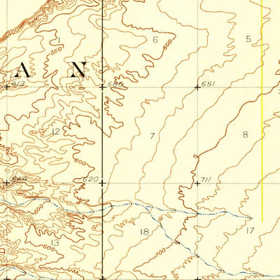 United States Geological Survey Moon Mountain, AZ-CA (1932, 62500-Scale) digital map