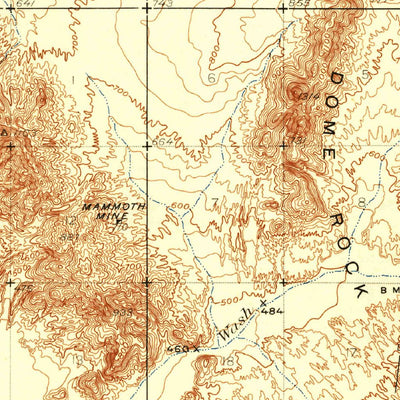 United States Geological Survey Moon Mountain, AZ-CA (1932, 62500-Scale) digital map