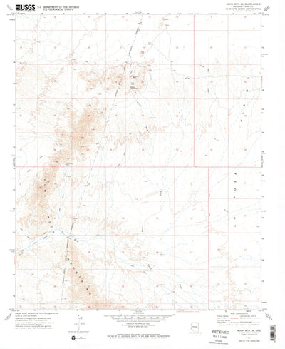 United States Geological Survey Moon Mountain SE, AZ (1971, 24000-Scale) digital map
