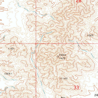 United States Geological Survey Moon Mountain SE, AZ (1971, 24000-Scale) digital map