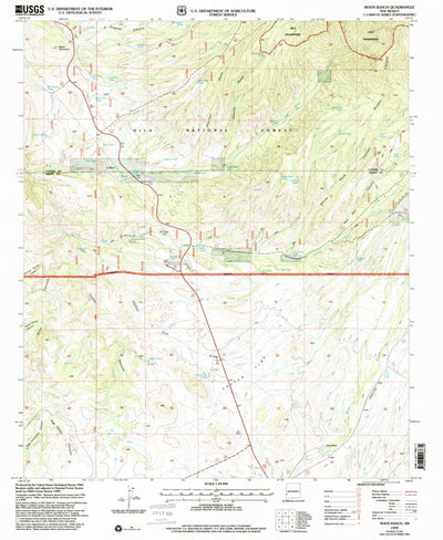 United States Geological Survey Moon Ranch, NM (1999, 24000-Scale) digital map