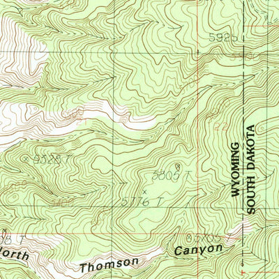 United States Geological Survey Moon, SD-WY (1984, 24000-Scale) digital map
