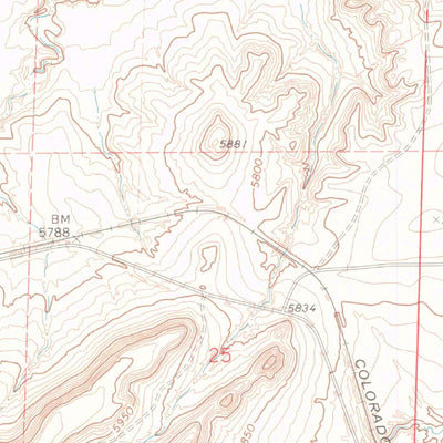 United States Geological Survey Mooney Hills, CO (1970, 24000-Scale) digital map